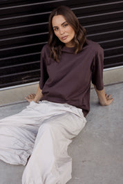 ZURI T-Shirt Dark Cocoa
