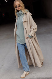 PASCAL Soft Maxi Trench Beige