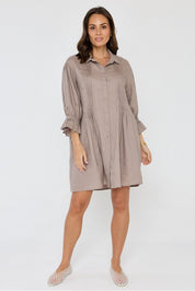 SERIF Mini Dress Taupe