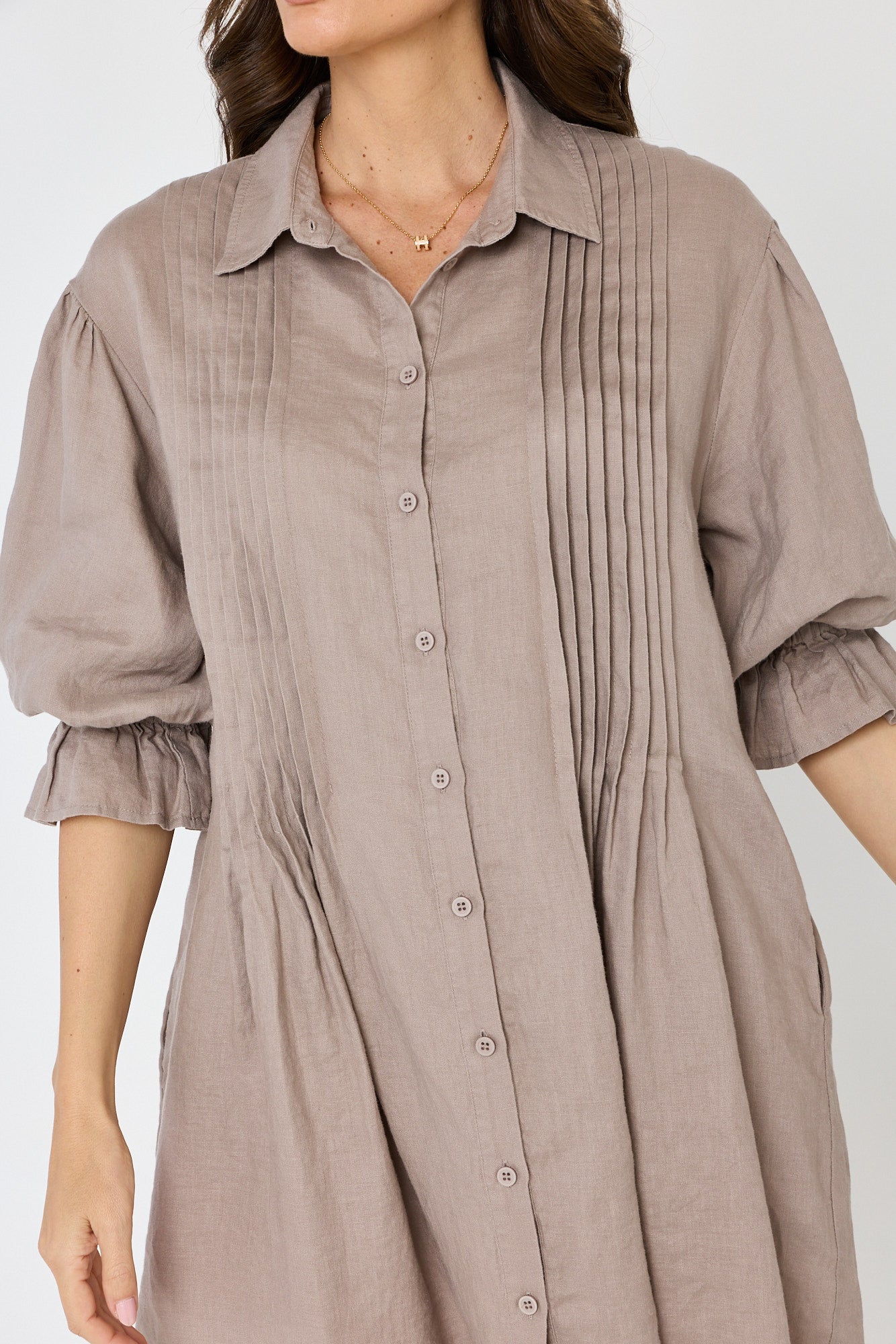 SERIF Mini Dress Taupe
