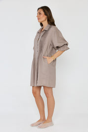 SERIF Mini Dress Taupe