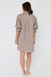 SERIF Mini Dress Taupe