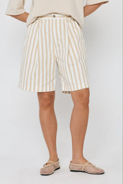HARVEY Shorts Beige Stripe