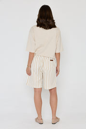 HARVEY Shorts Beige Stripe