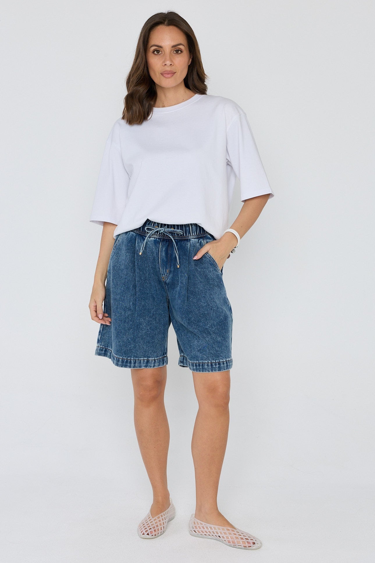 MIKI Shorts Blue Wash
