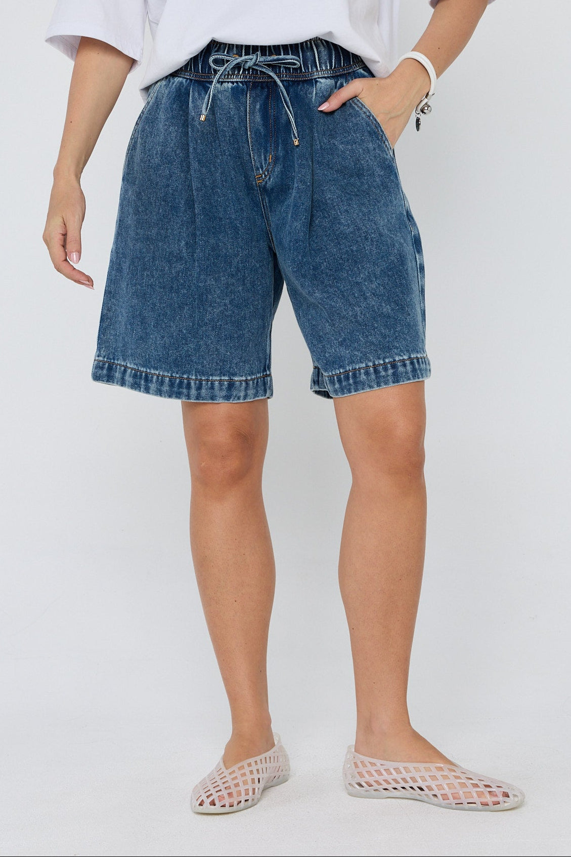 MIKI Shorts Blue Wash