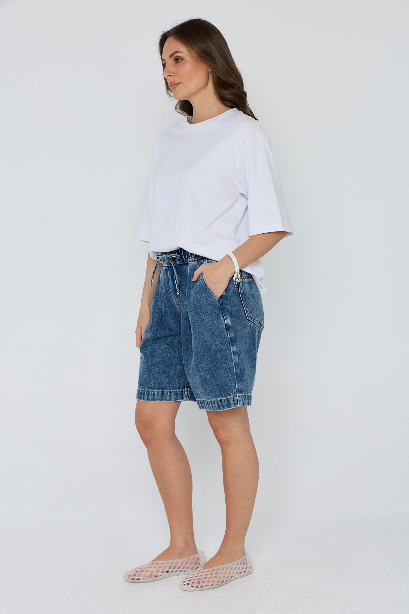 MIKI Shorts Blue Wash