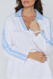 AMOUR T-Shirt White/Blue