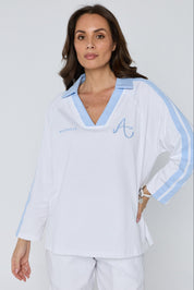 AMOUR T-Shirt White/Blue