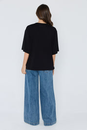 BALTIS V-Neck T-Shirt Black