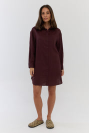 KASTA Mini Dress Burgundy