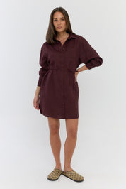 KASTA Mini Dress Burgundy