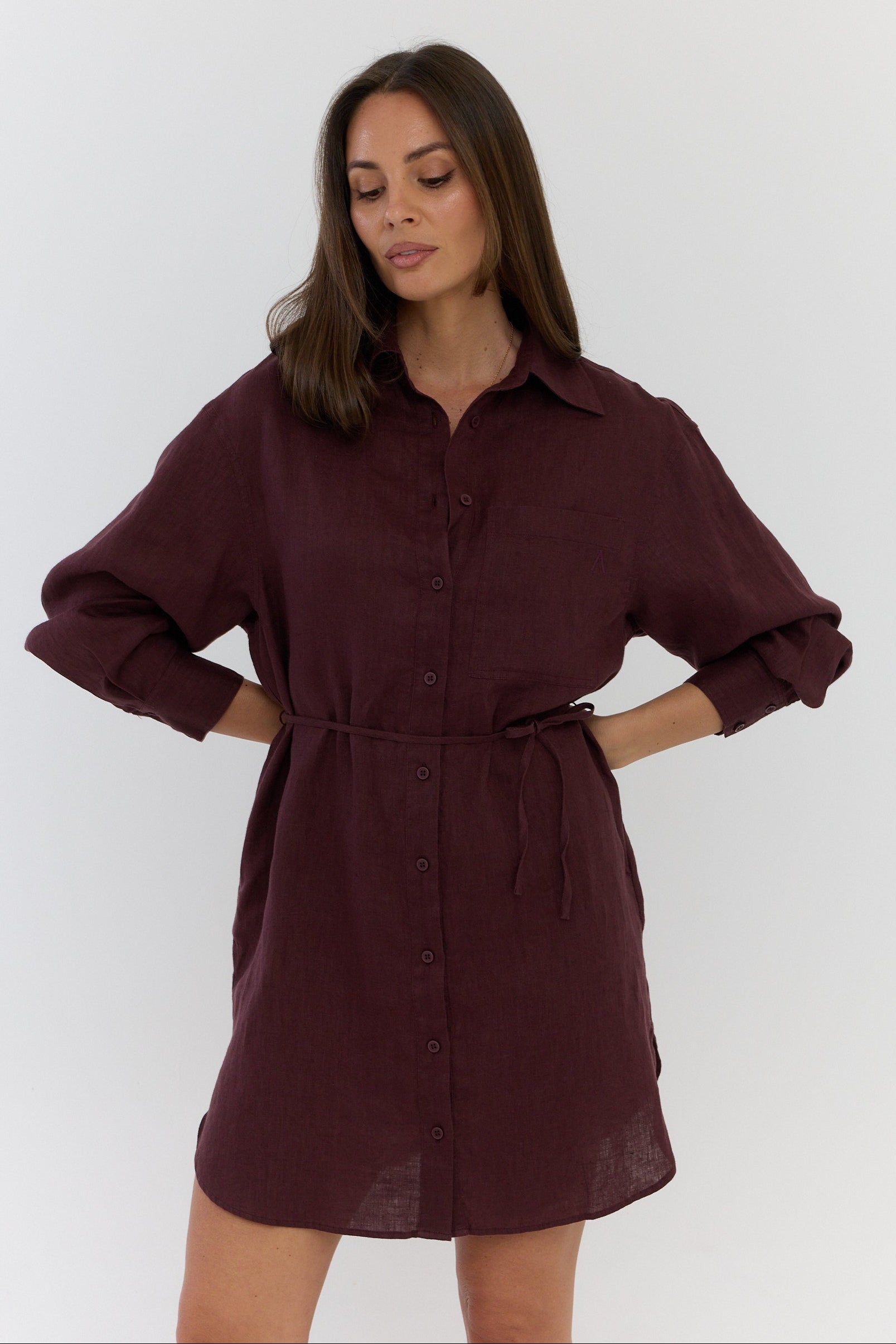 KASTA Mini Dress Burgundy