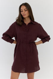 KASTA Mini Dress Burgundy