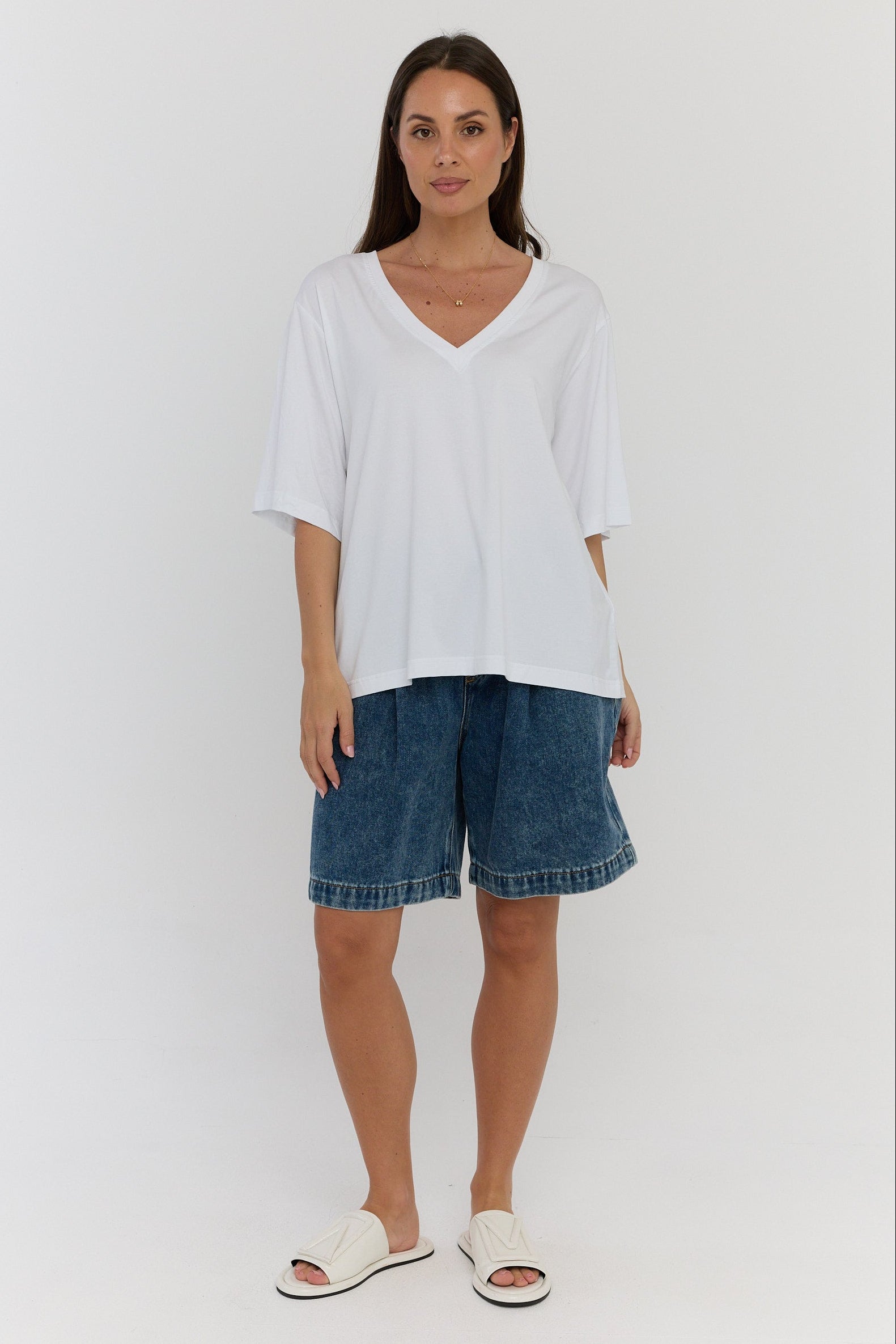 BALTIS V-Neck T-Shirt White