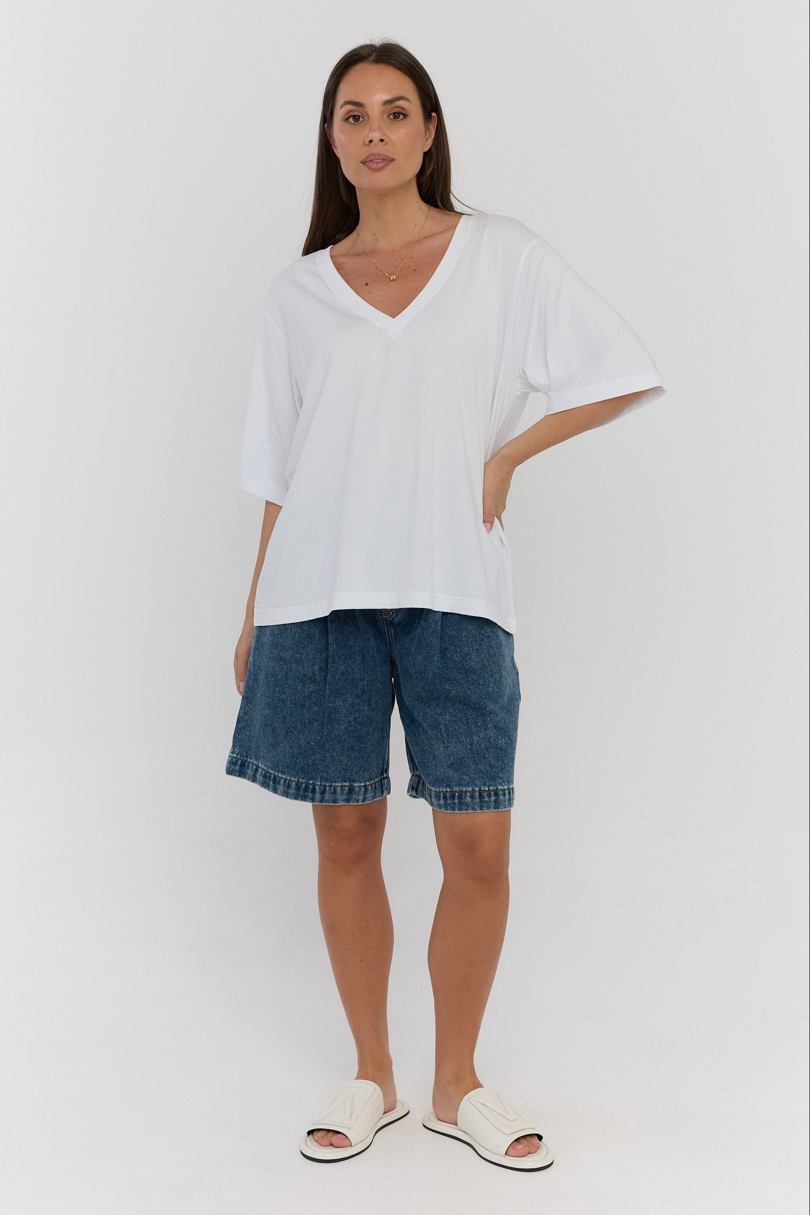 BALTIS V-Neck T-Shirt White