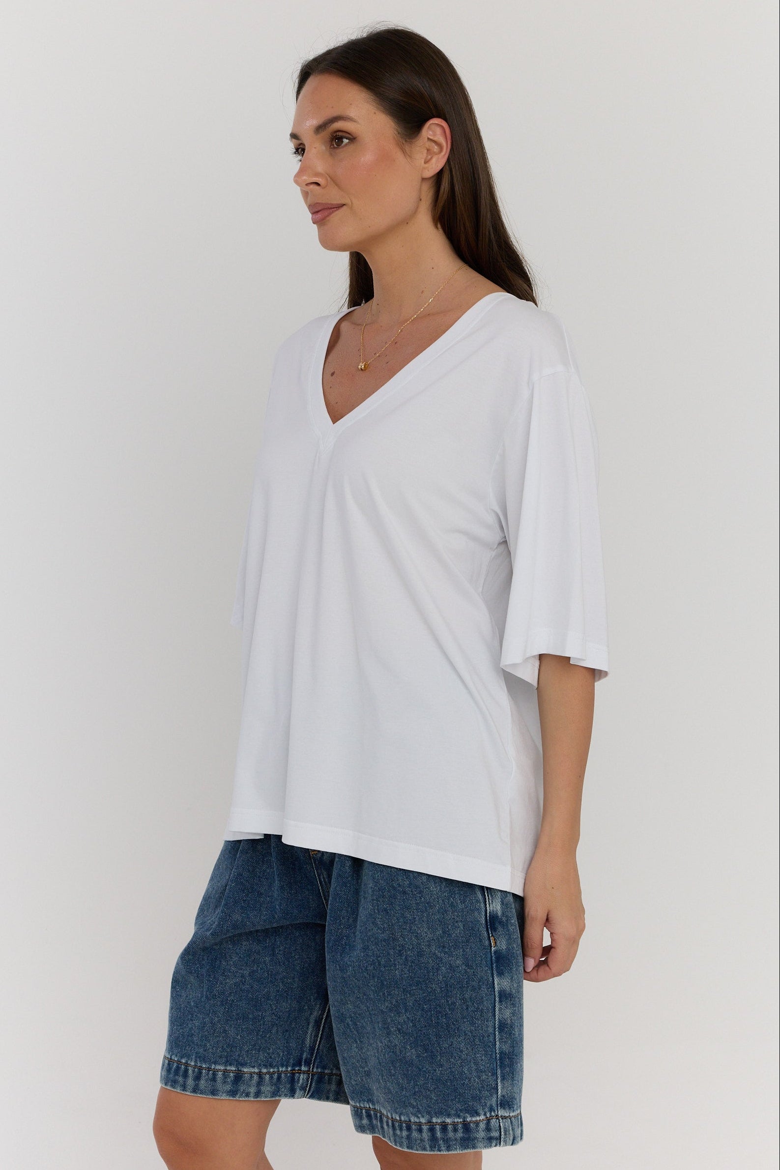 BALTIS V-Neck T-Shirt White