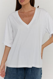BALTIS V-Neck T-Shirt White