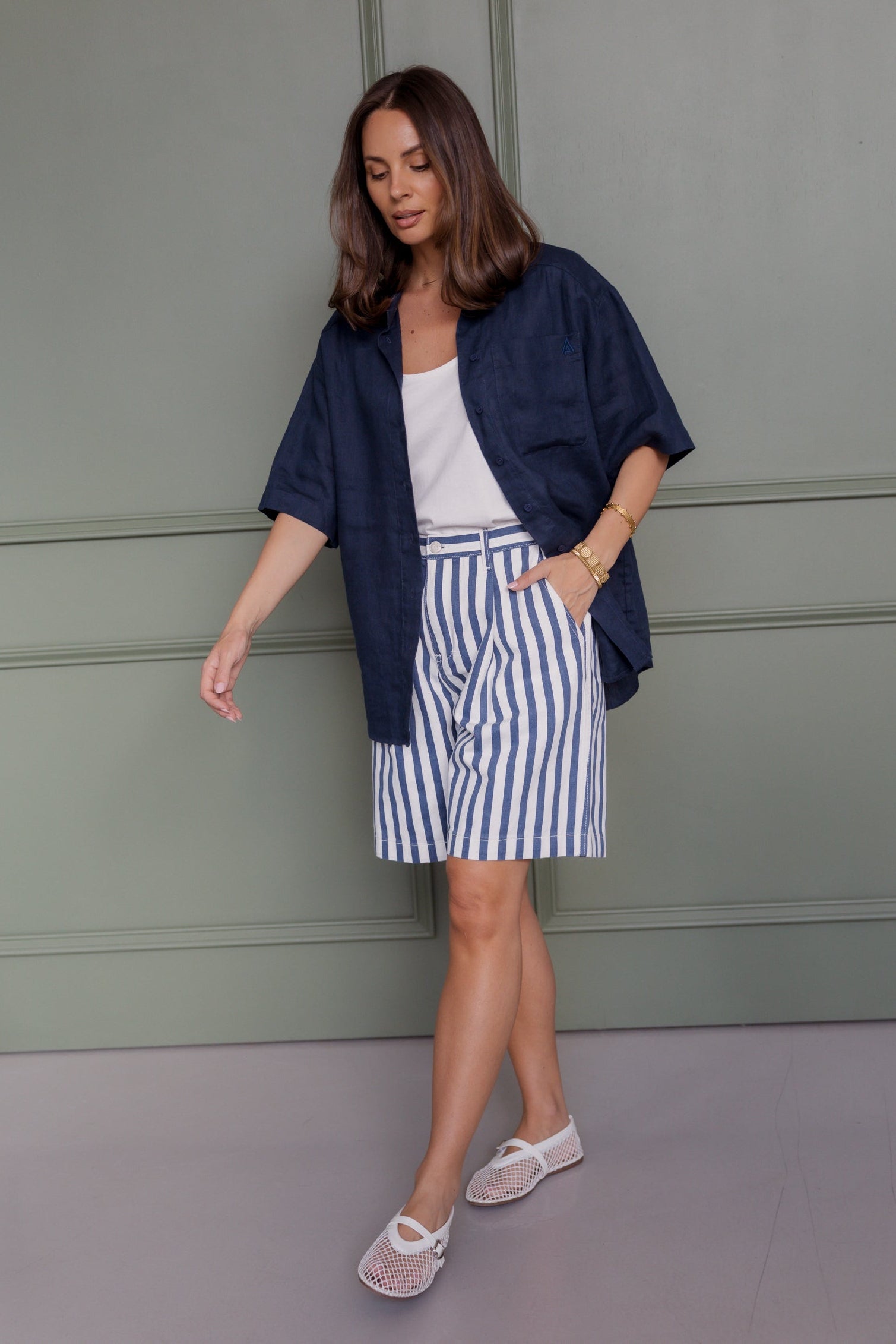 HARVEY Shorts Blue Stripe