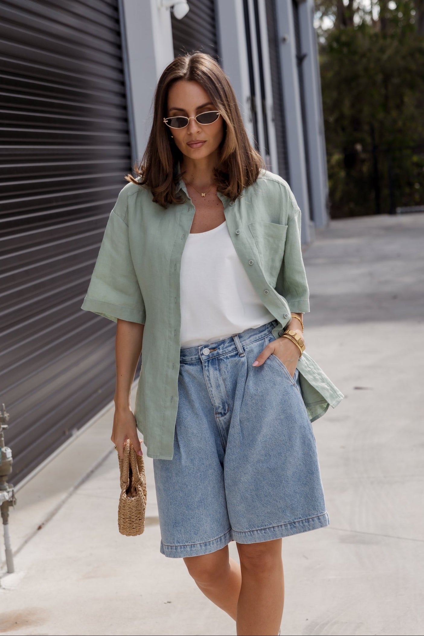 HARVEY Shorts Light Blue Denim
