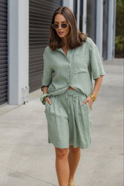 ADELE Shorts Sage
