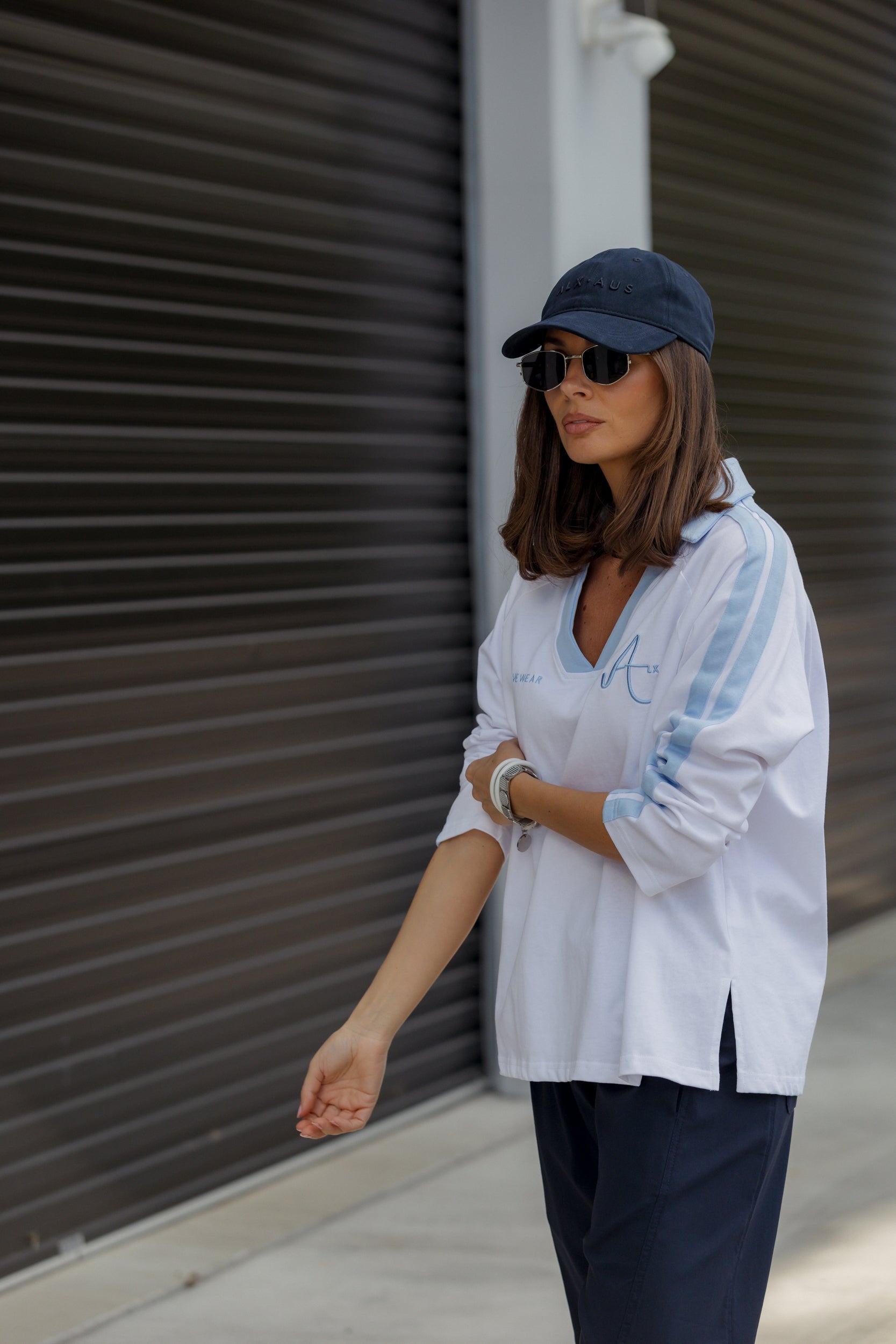 AMOUR T-Shirt White/Blue