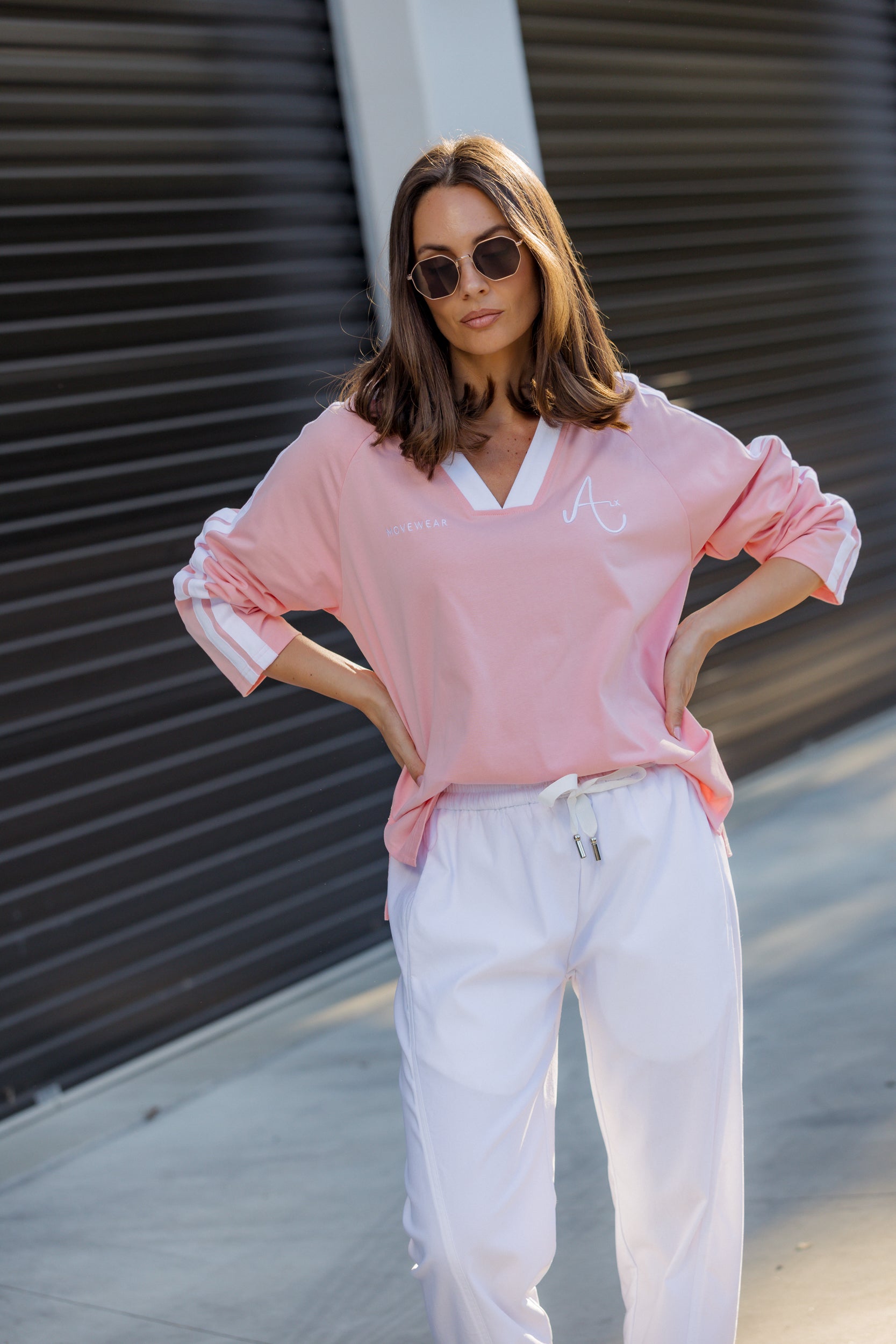 AMOUR T-Shirt Pink/White