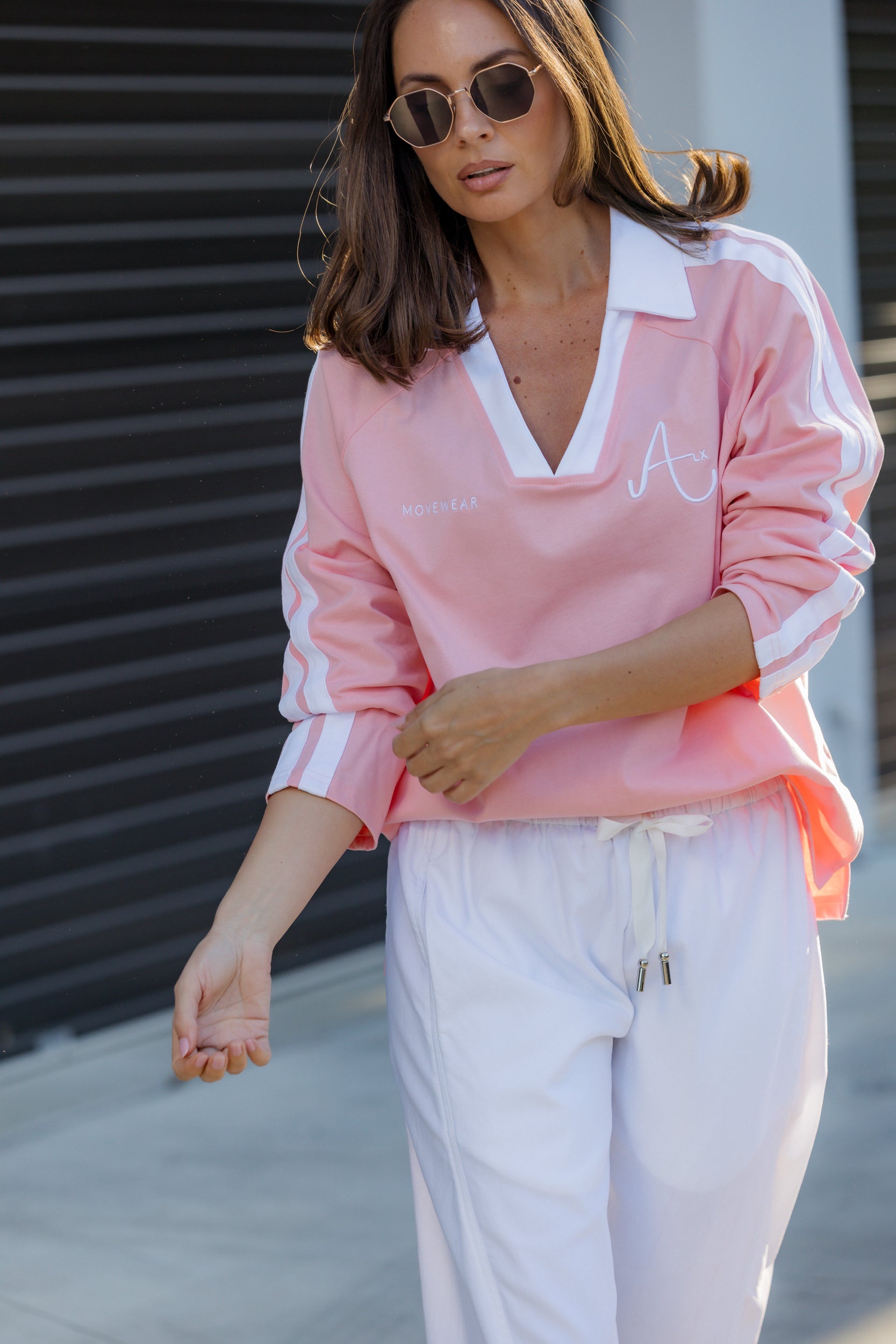 AMOUR T-Shirt Pink/White