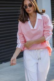 AMOUR T-Shirt Pink/White