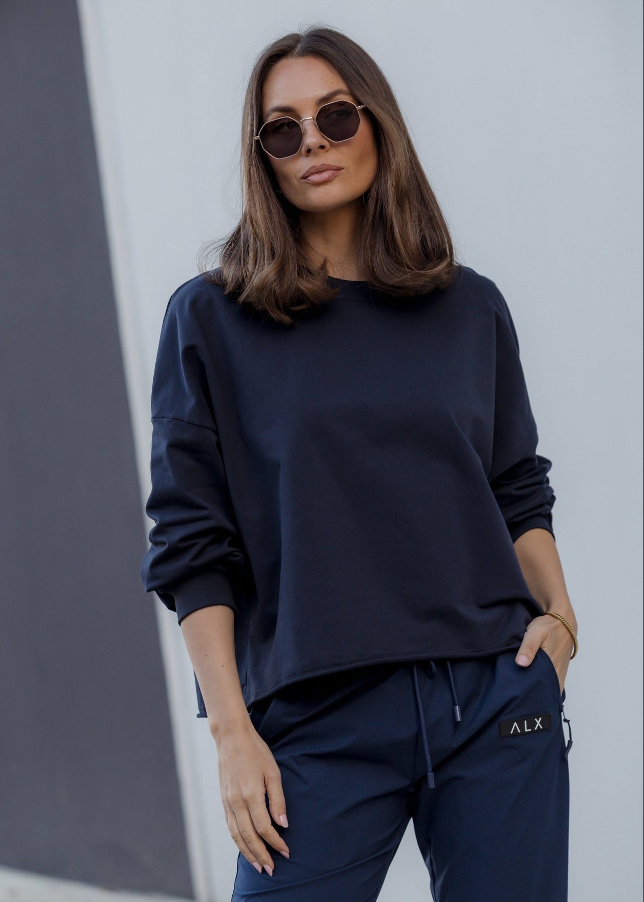 GREKA Long Sleeve Top Navy