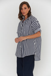 ROGUE Shirt Navy Wide Stripe