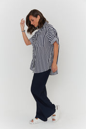 ROGUE Shirt Navy Wide Stripe