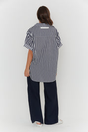 ROGUE Shirt Navy Wide Stripe