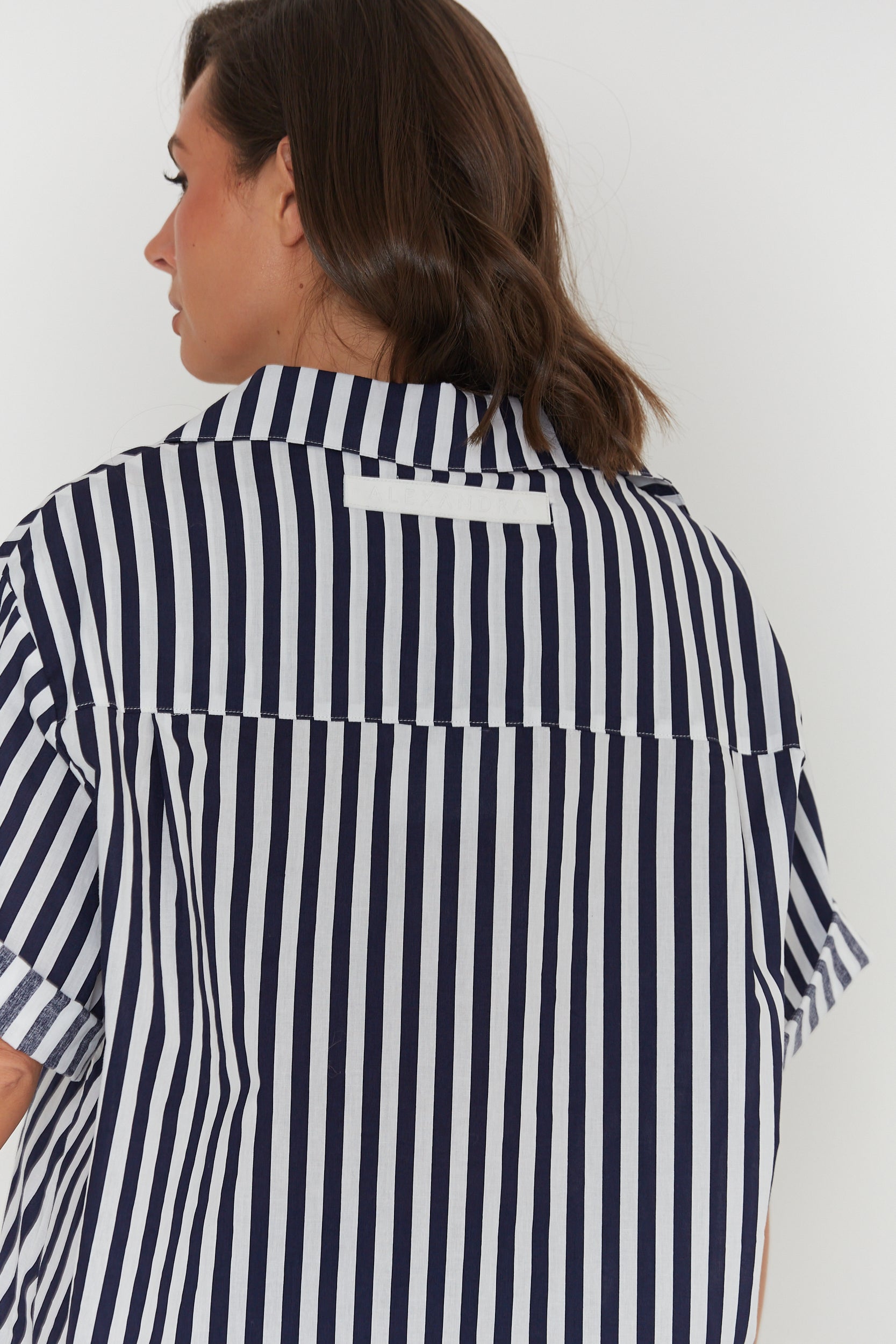 ROGUE Shirt Navy Wide Stripe