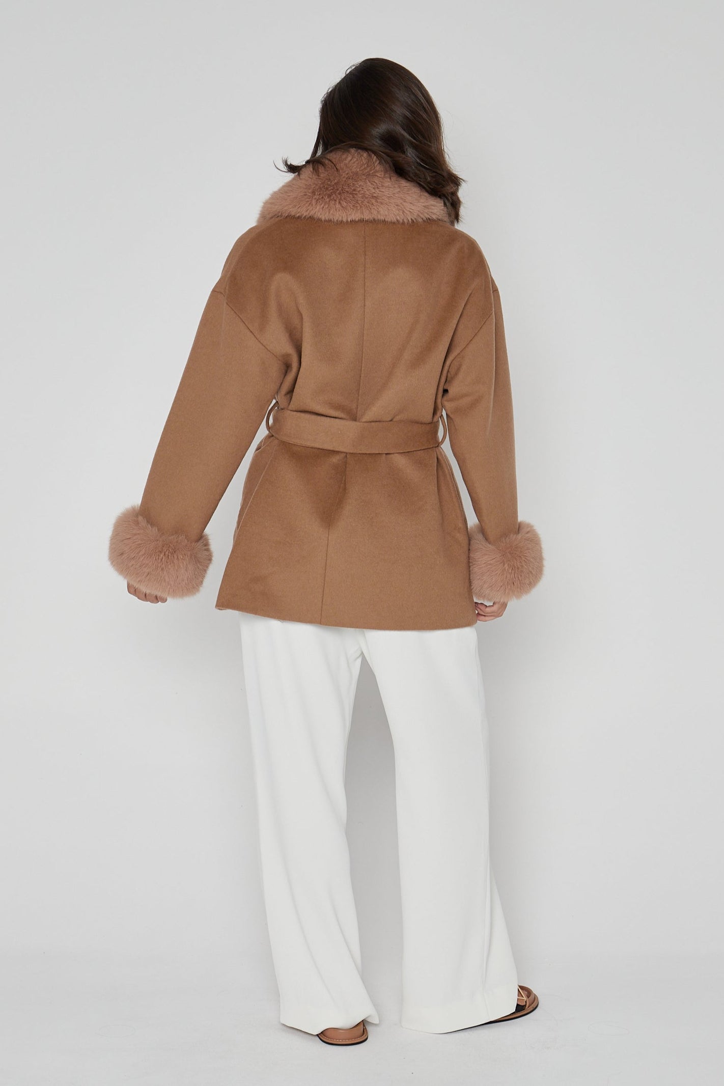 CARLO Faux Coat Tan