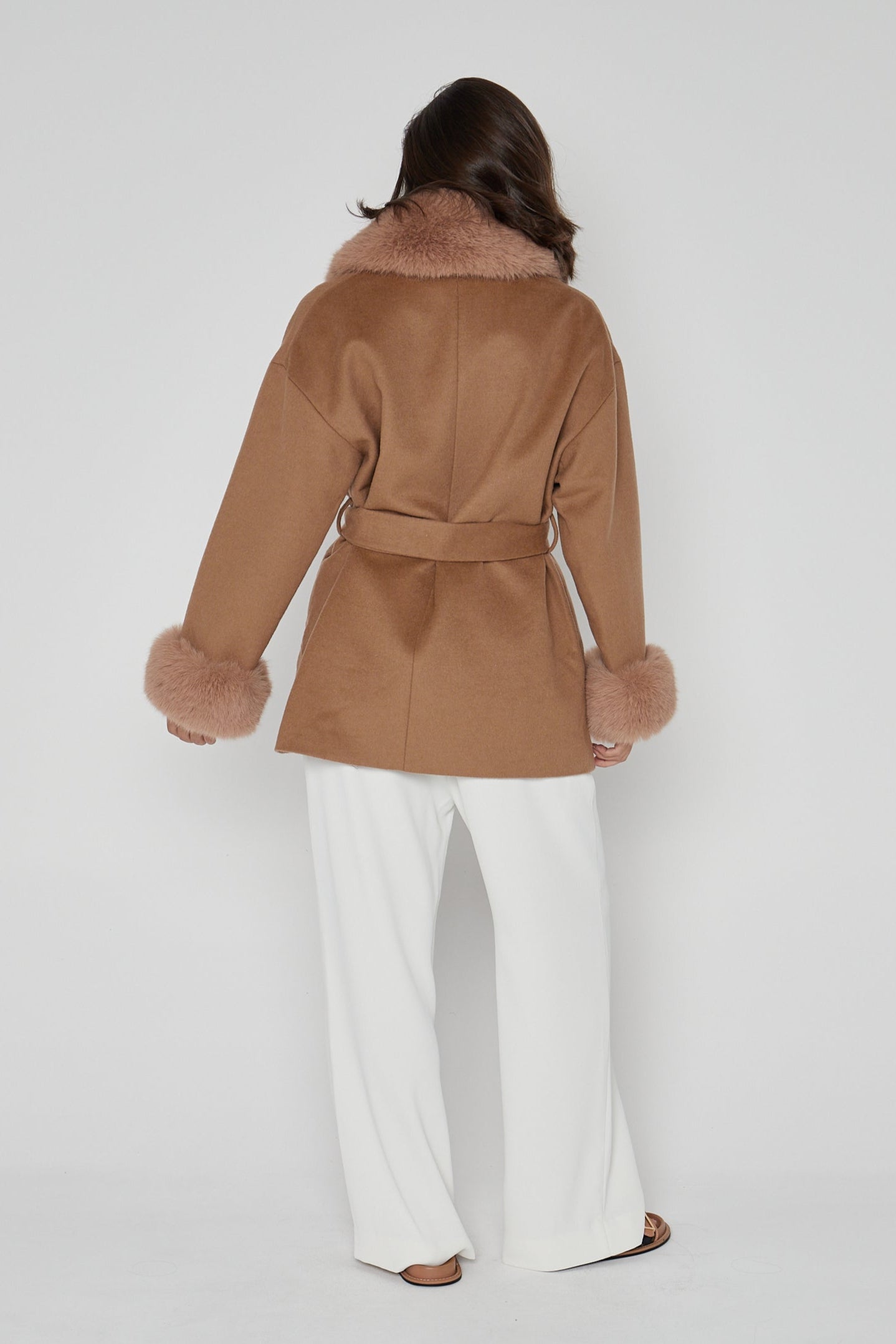 CARLO Faux Coat Tan