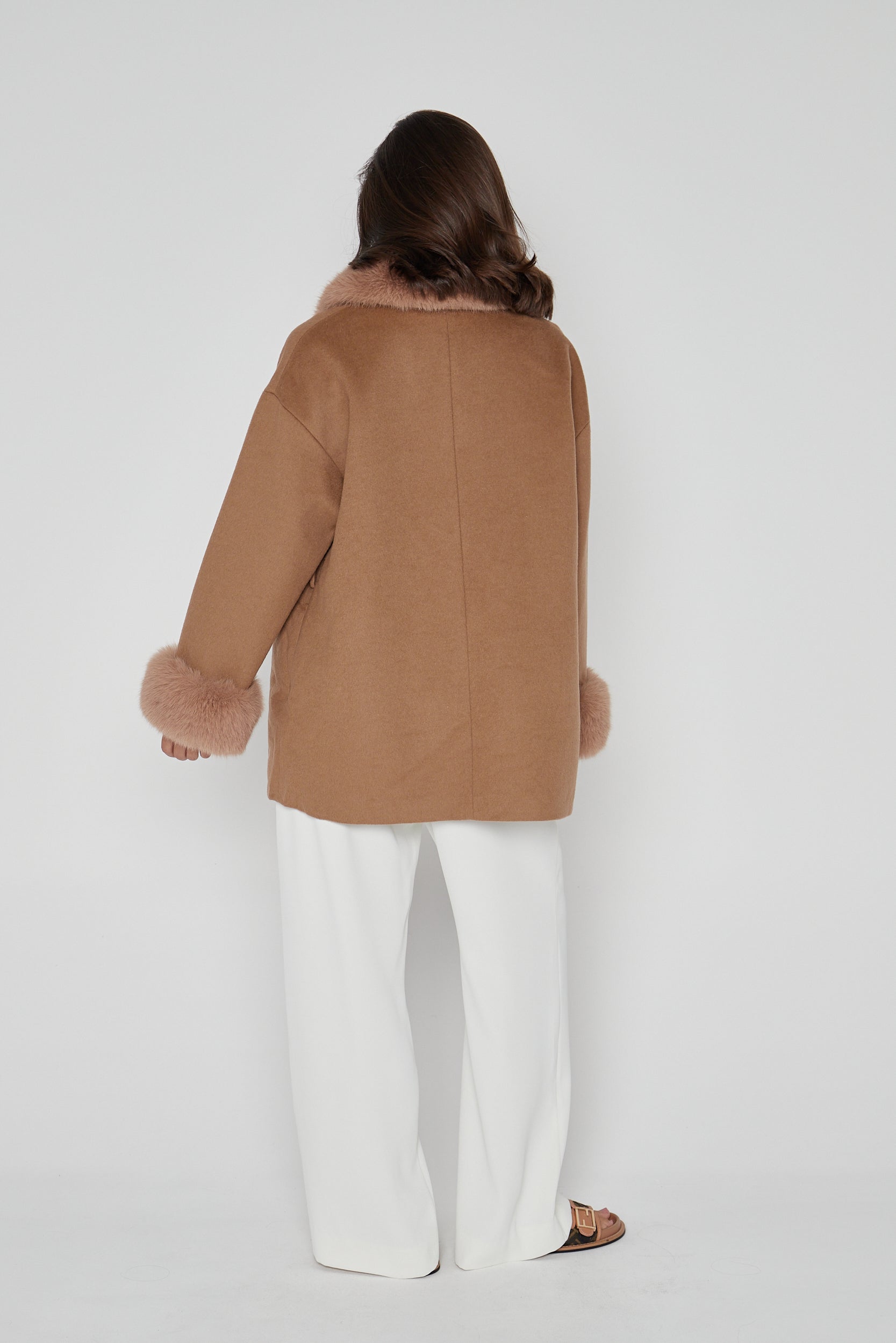 CARLO Faux Coat Tan