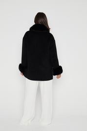 CARLO Faux Coat Black
