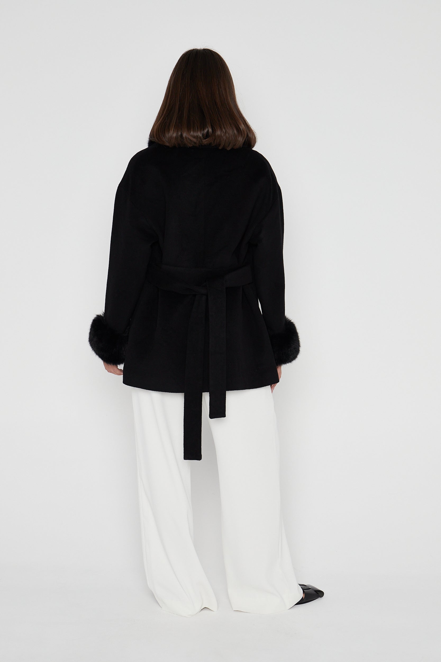 CARLO Faux Coat Black