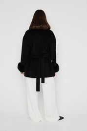 CARLO Faux Coat Black
