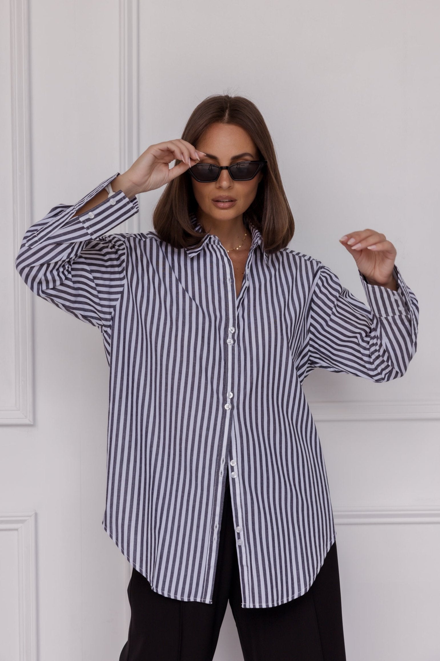 AUSTIN Shirt Black Stripe