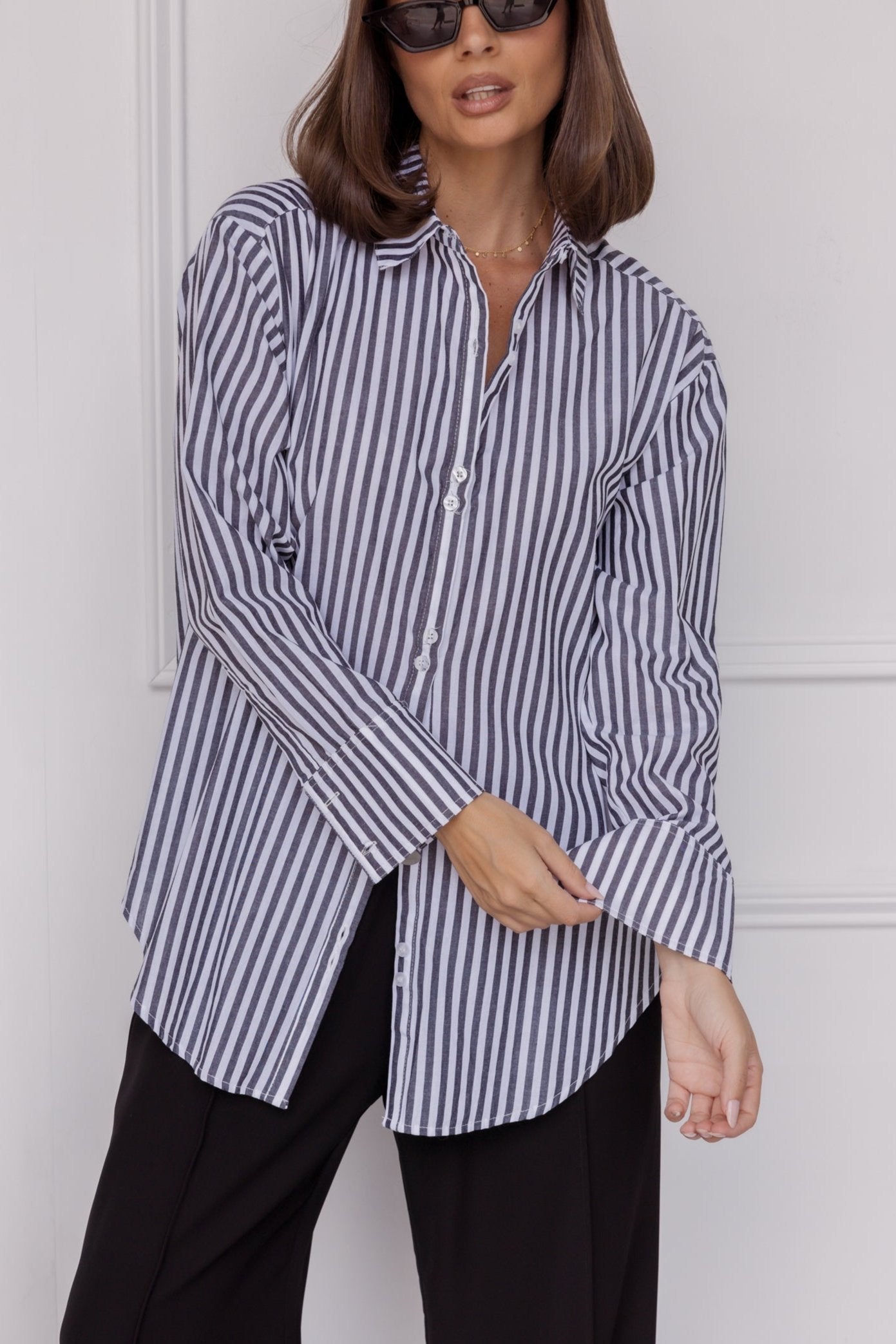 AUSTIN Shirt Black Stripe