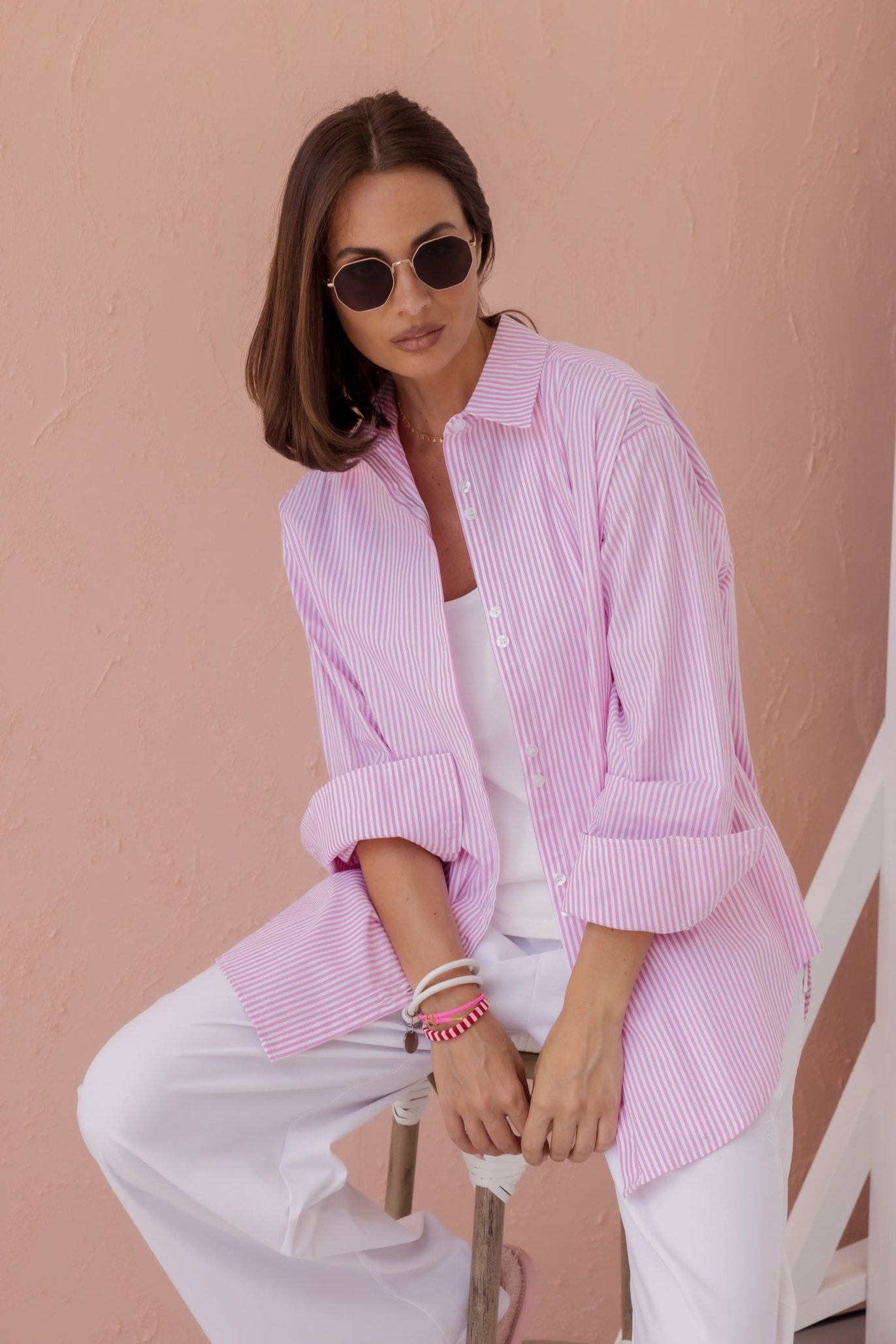 AUSTIN Shirt Pink Stripe