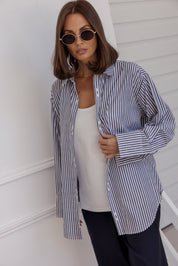 AUSTIN Shirt Navy Stripe