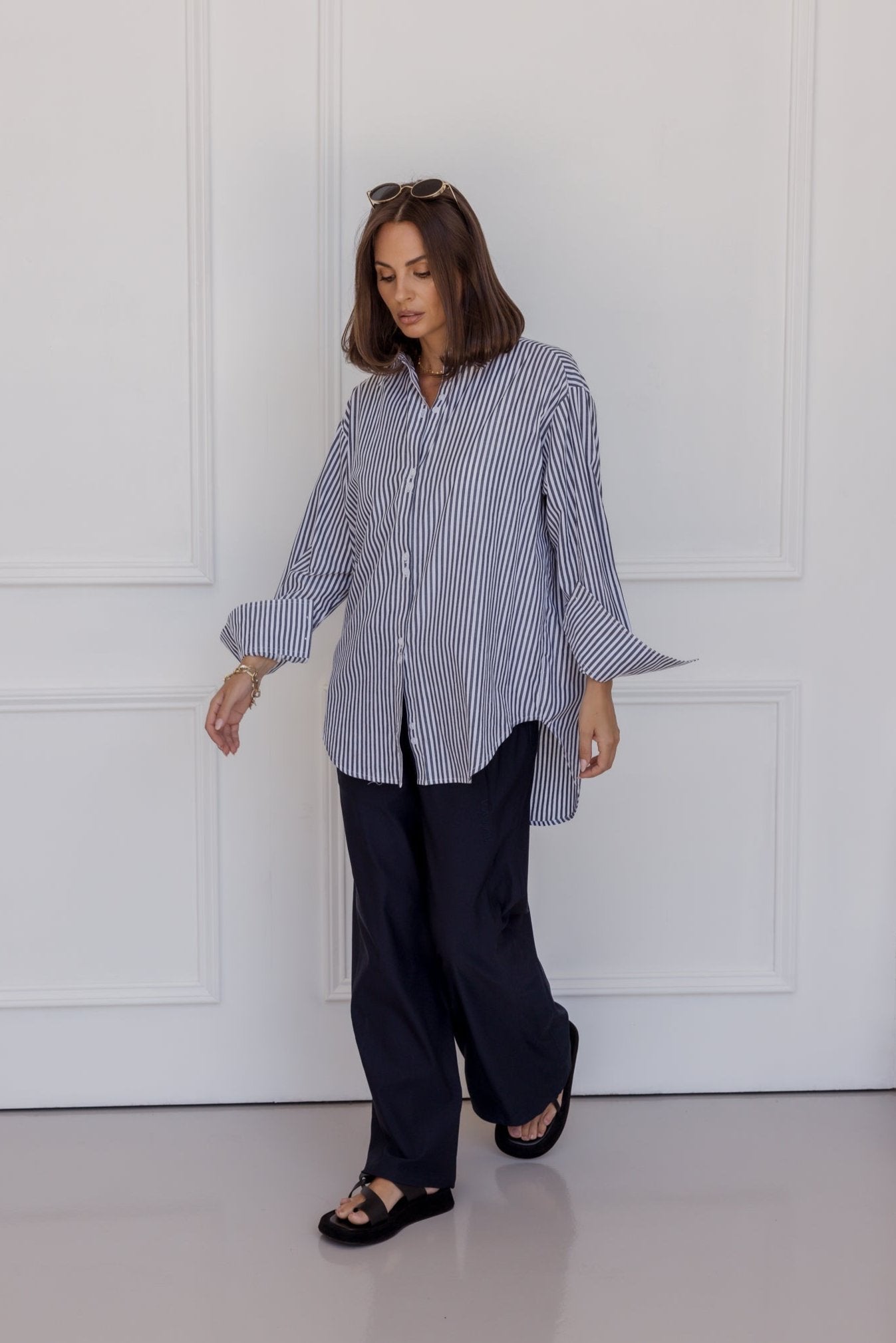 AUSTIN Shirt Navy Stripe