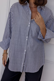 AUSTIN Shirt Navy Stripe