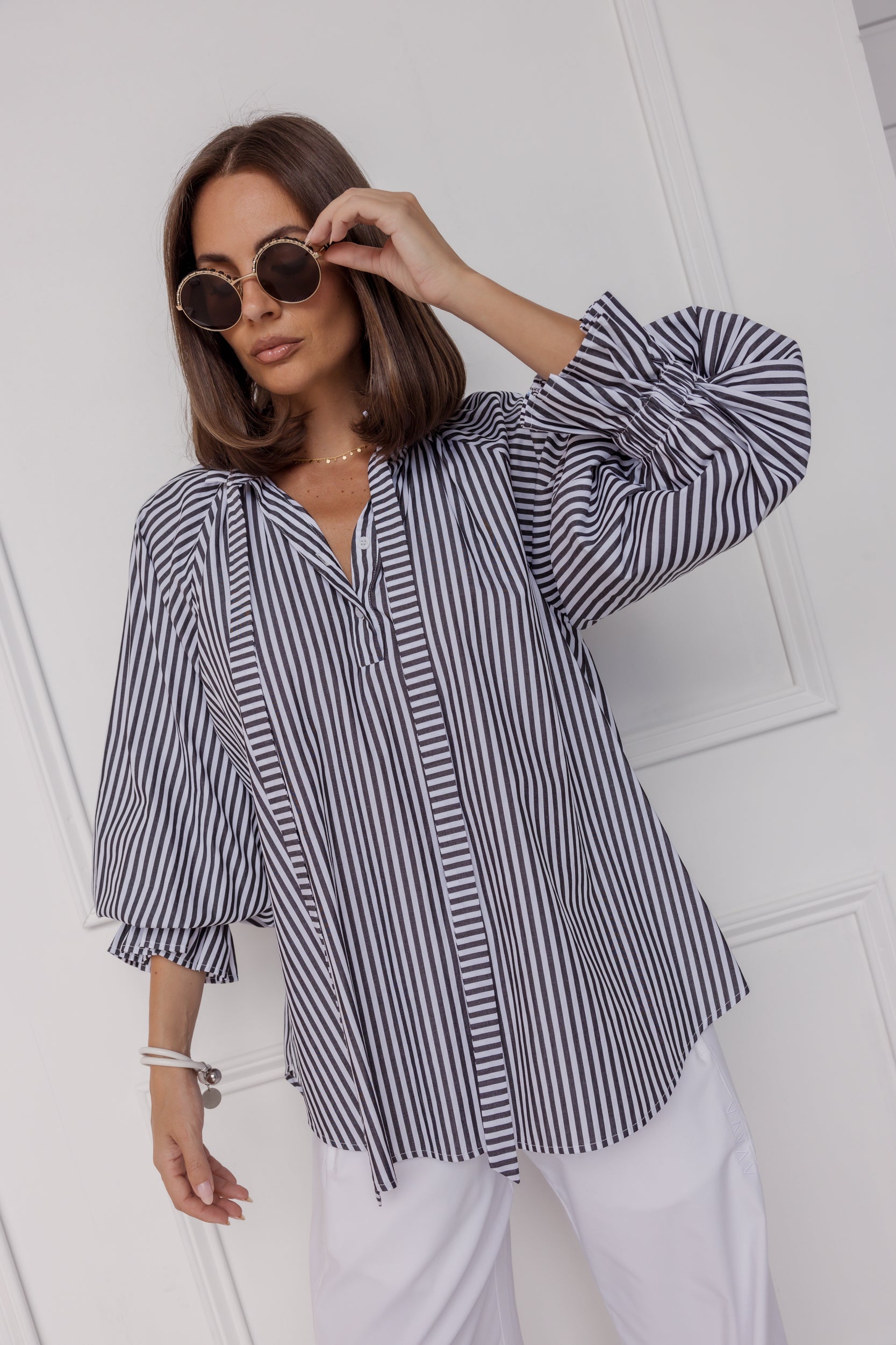 DANILL Blouse Black Stripe