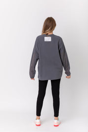ROZEN Long Sleeve Top Dark Grey