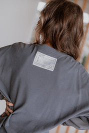 ROZEN Long Sleeve Top Dark Grey