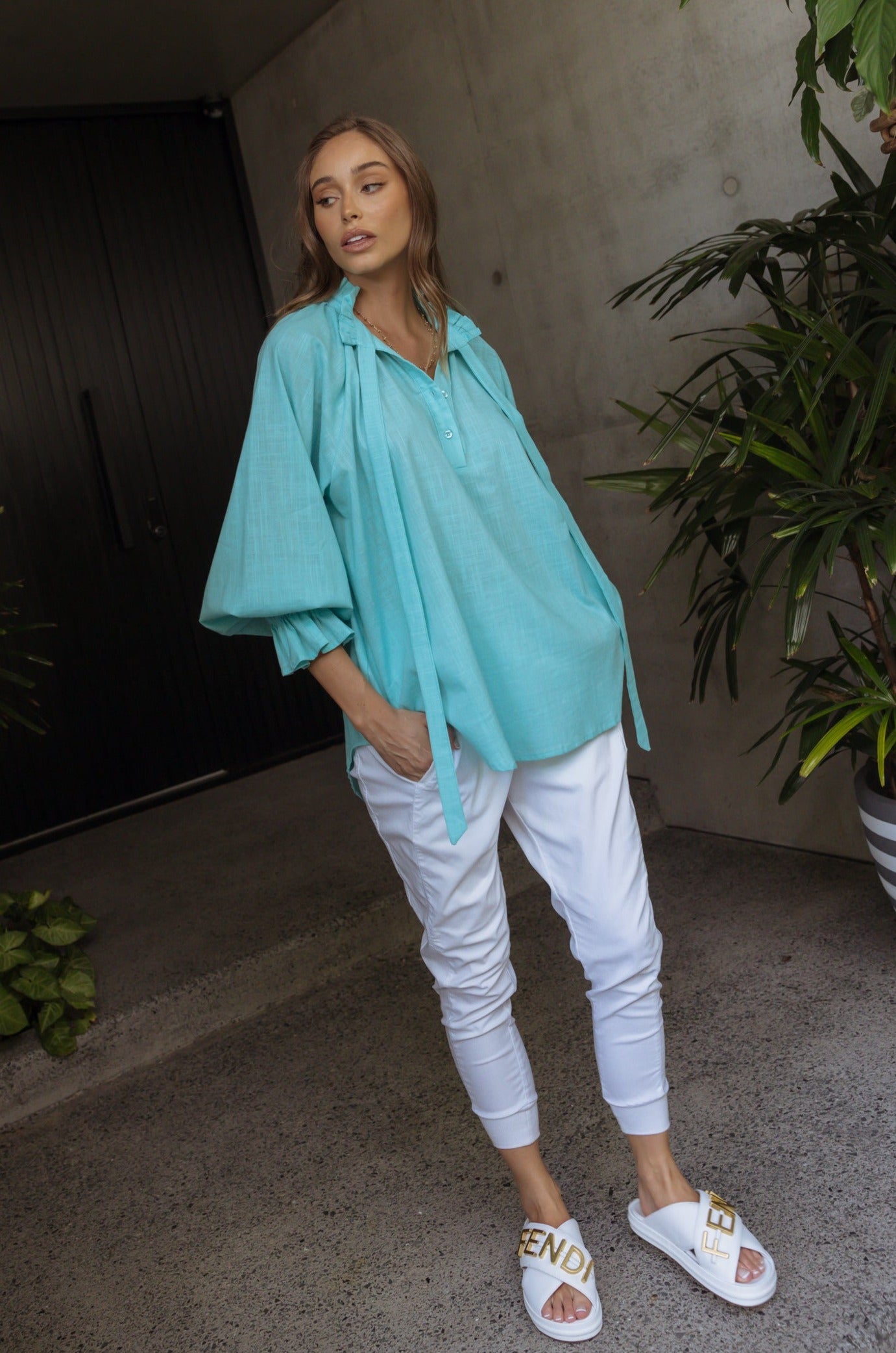 DANILL Blouse Aqua